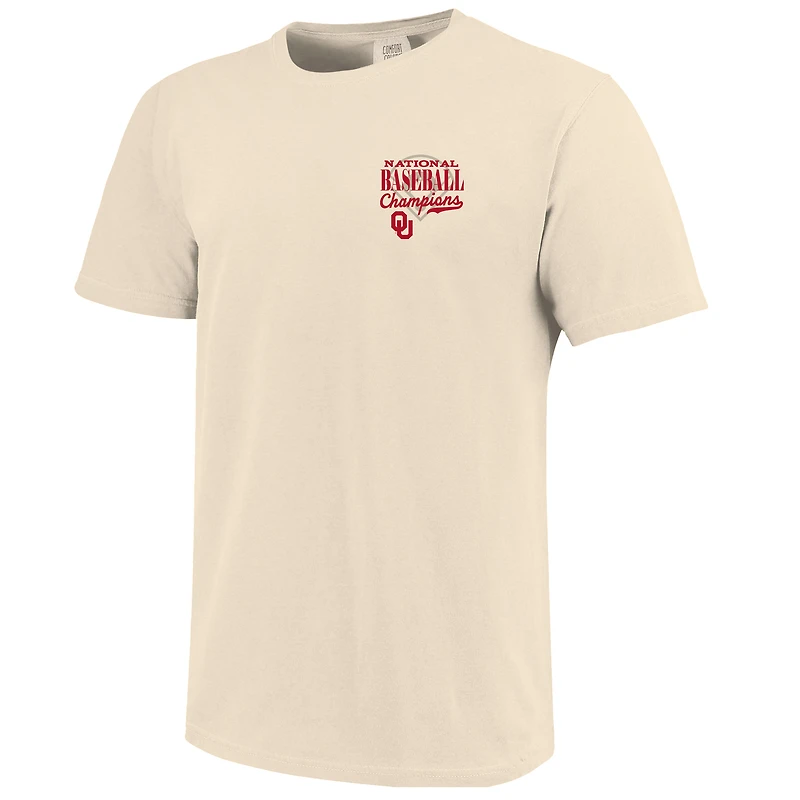 Women's Image One Cream Oklahoma Sooners 2026 NCAA Baseball Men's College World Series Champions Overlay T-Shirt