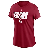 T-shirt Jordan Brand Crimson Oklahoma Sooners Local Ultimate Chant pour femme