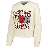 T-shirt court à manches longues pour femmes, couleurs confortables, Oklahoma Sooners, basket-ball