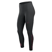 Women's Nike Black Oklahoma Sooners Zenvy High Rise Dri-FIT 7/8 Leggings