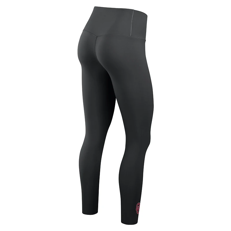Women's Nike Black Oklahoma Sooners Zenvy High Rise Dri-FIT 7/8 Leggings