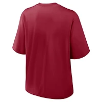 T-shirt Nike Crimson Oklahoma Sooners Legacy Established Boxy pour femme