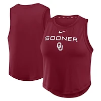 Débardeur court Nike Crimson Oklahoma Sooners One Dri-FIT pour femme