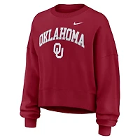 Sweat-shirt Nike Crimson Oklahoma Sooners surdimensionné Phoenix Arch pour femme