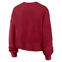 Women's Nike Crimson Oklahoma Sooners Oversized Phoenix Arch Pullover Sweatshirt