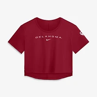 Women's Nike Crimson Oklahoma Sooners Premium Performance Dri-FIT Cropped Top