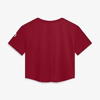Women's Nike Crimson Oklahoma Sooners Premium Performance Dri-FIT Cropped Top