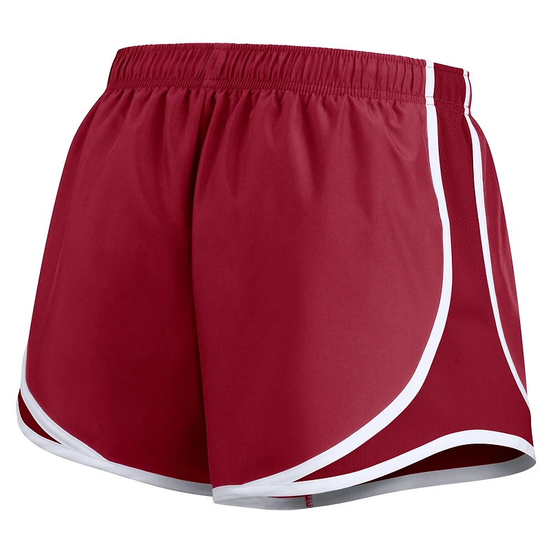Women's Nike Crimson Oklahoma Sooners Primetime Tempo Dri-FIT Shorts