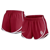 Short Nike Crimson Oklahoma Sooners Primetime Tempo Dri-FIT pour femme