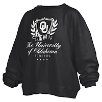 Sweat-shirt oversize noir Pressbox pour femme Oklahoma Sooners Big Aug Script Janice
