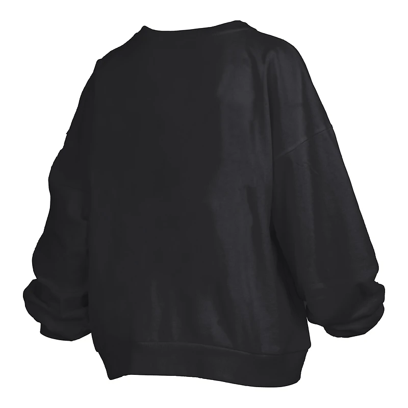 Sweat-shirt Pressbox noir pour femmes, Oklahoma Sooners, grande taille, Nelson Janise