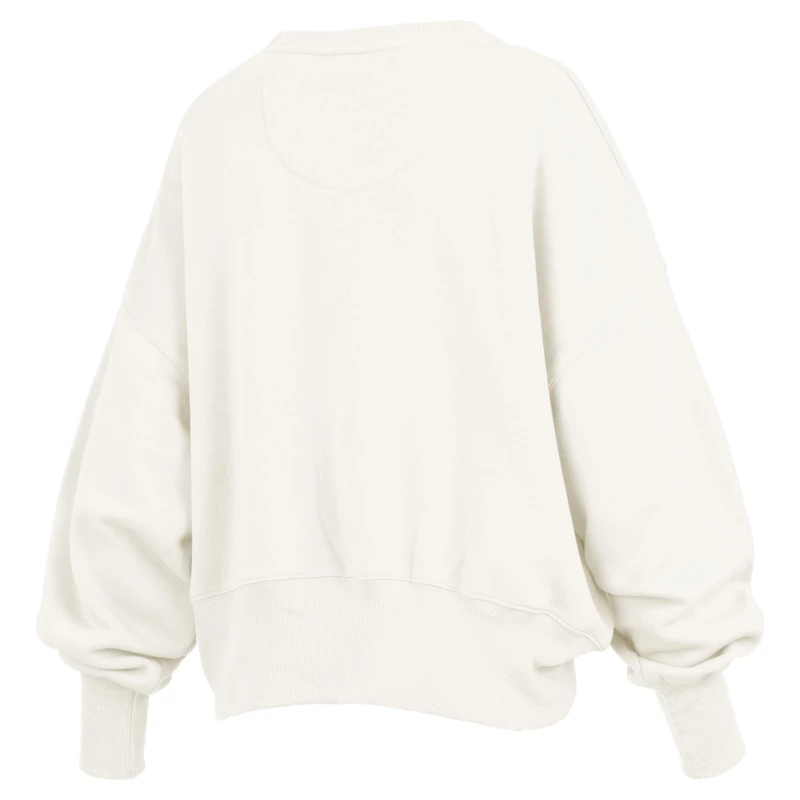 Sweat-shirt oversize pour femme Pressbox Cream Oklahoma Sooners Chelsea