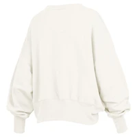 Sweat-shirt oversize pour femme Pressbox Cream Oklahoma Sooners Chelsea