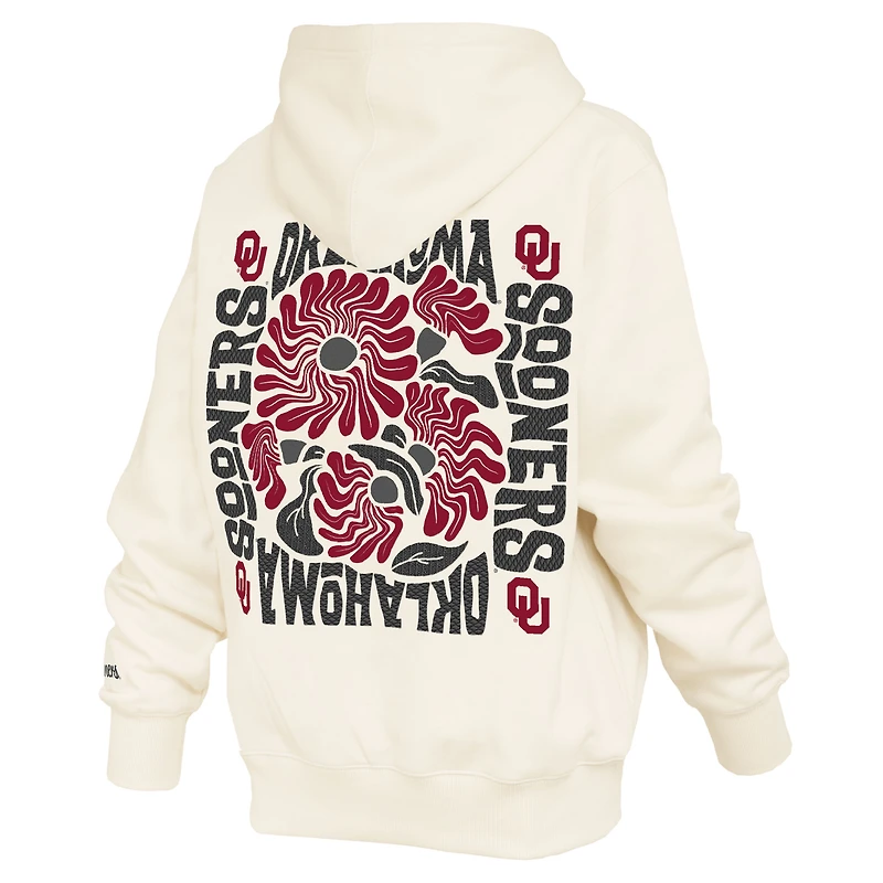 Sweat à capuche crème Oklahoma Sooners Elena Janise pour femme