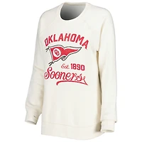 Sweat-shirt raglan Pressbox Oklahoma Sooners Old Standard Pennant Knobi pour femme, crème