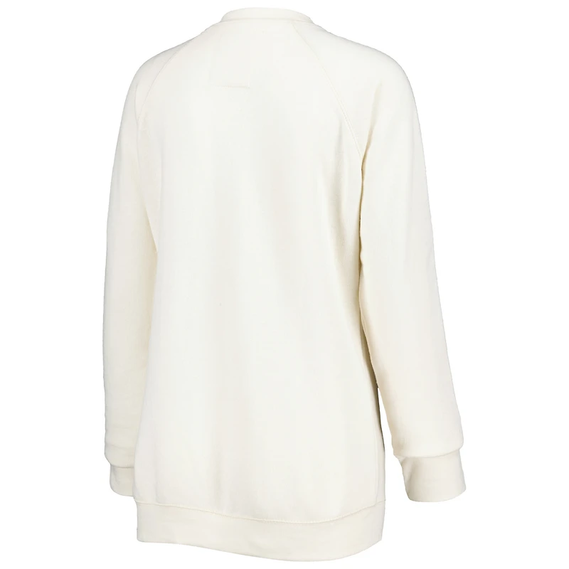 Sweat-shirt raglan Pressbox Oklahoma Sooners Old Standard Pennant Knobi pour femme, crème