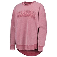 Sweat-shirt Pressbox Crimson Oklahoma Sooners Ponchoville pour femme