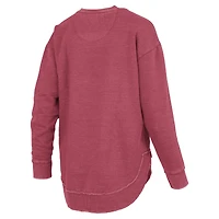 Sweat-shirt à col en V Westin Poncho pour femme Pressbox Crimson Oklahoma Sooners