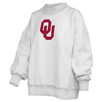 Sweat-shirt réversible Pressbox gris chiné pour femmes, Oklahoma Sooners