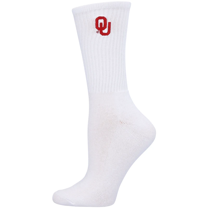 Women's ZooZatz Crimson/White Oklahoma Sooners 2-Pack Quarter-Length Socks