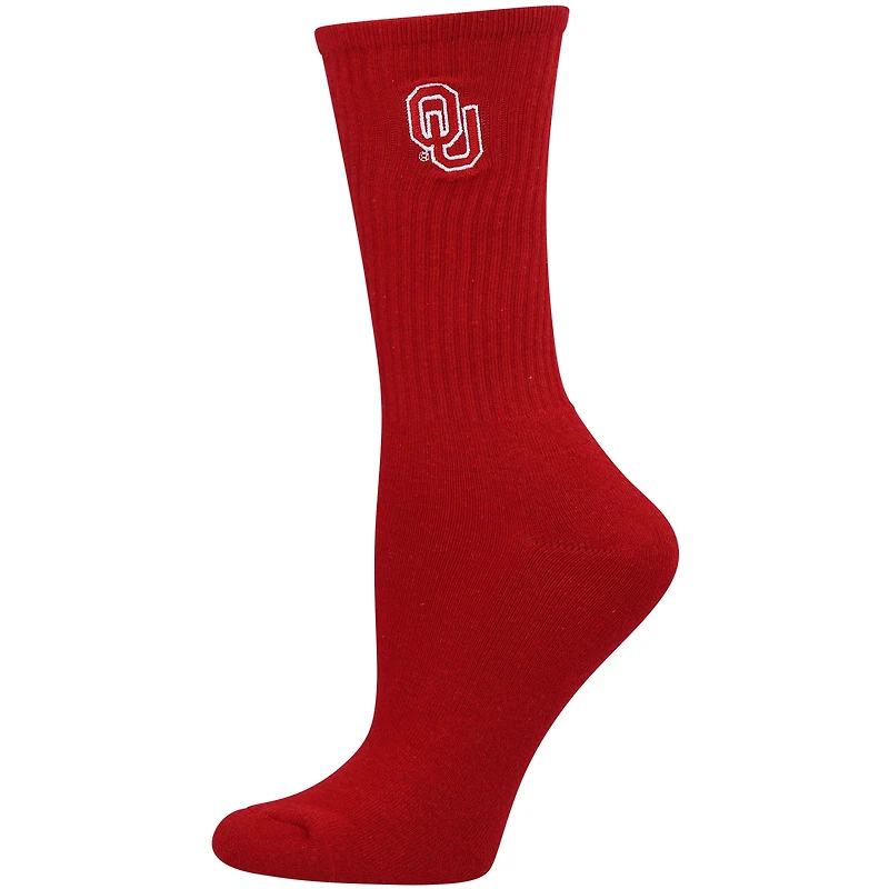 Women's ZooZatz Crimson/White Oklahoma Sooners 2-Pack Quarter-Length Socks