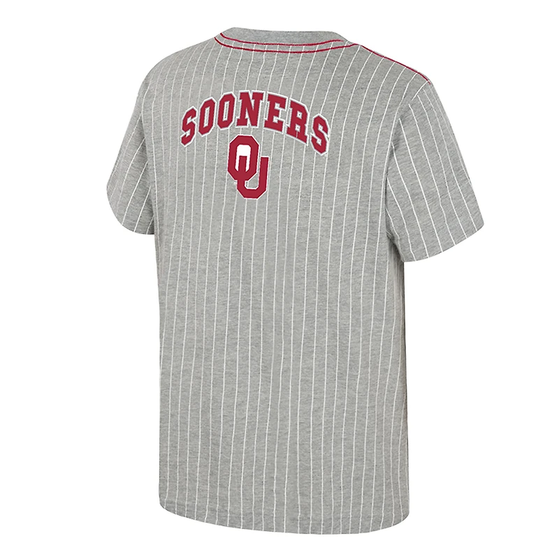 Youth Colosseum  Heather Gray Oklahoma Sooners Airball Baseball T-Shirt