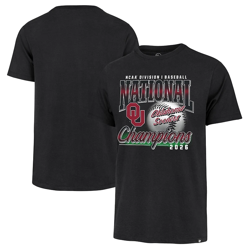 T-shirt Franklin pour jeunes, Oklahoma Sooners, champions des College World Series de baseball masculin NCAA 2026, édition 47, noir