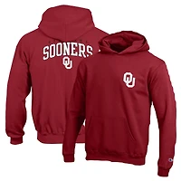 Champion de la jeunesse Crimson Oklahoma Sooners Powerblend Sweat à capuche deux coups