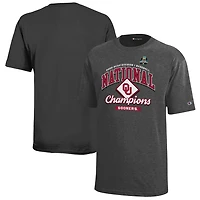 Youth Champion  Heather Black Oklahoma Sooners 2026 NCAA Baseball Men's College World Series Champions Locker Room T-Shirt