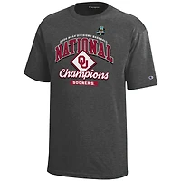 Youth Champion  Heather Black Oklahoma Sooners 2026 NCAA Baseball Men's College World Series Champions Locker Room T-Shirt
