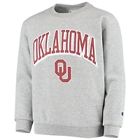 Youth Champion Heathered Gray Oklahoma Sooners Powerblend Fleece Sweatshirt