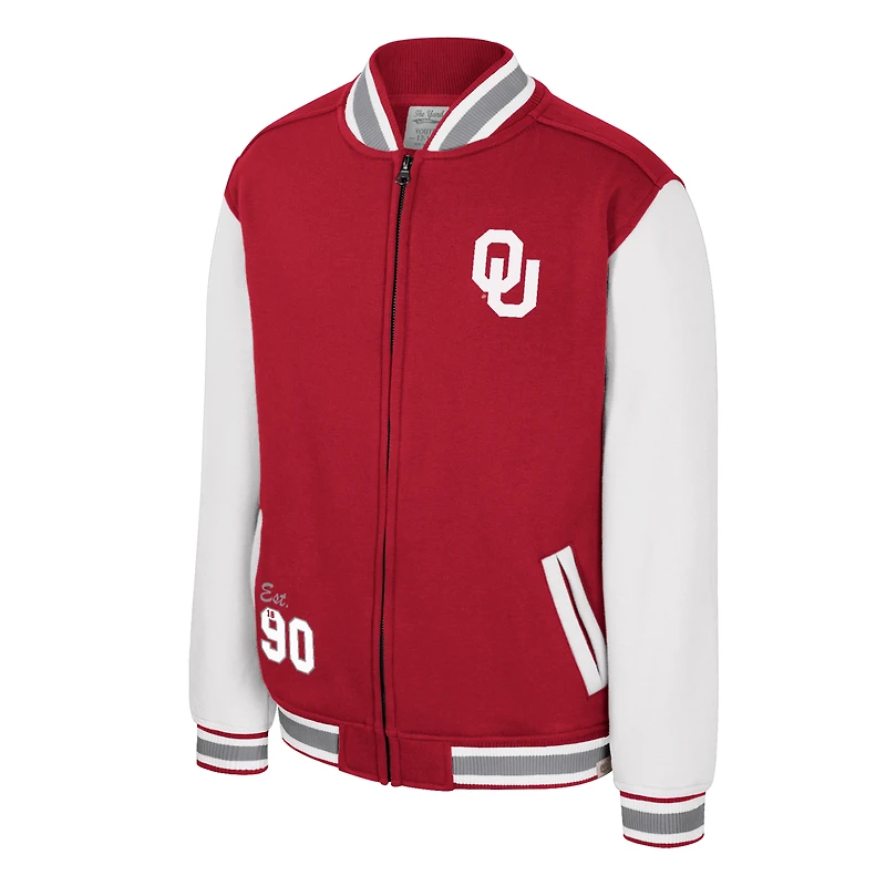 Blouson aviateur entièrement zippé Grand Tour des Oklahoma Sooners du Colisée pour jeunes