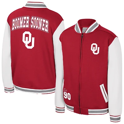 Blouson aviateur entièrement zippé Grand Tour des Oklahoma Sooners du Colisée pour jeunes