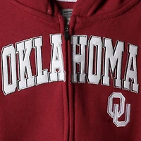 Chandail à capuchon avec arche et logo cramoisi Oklahoma Sooners pour jeune