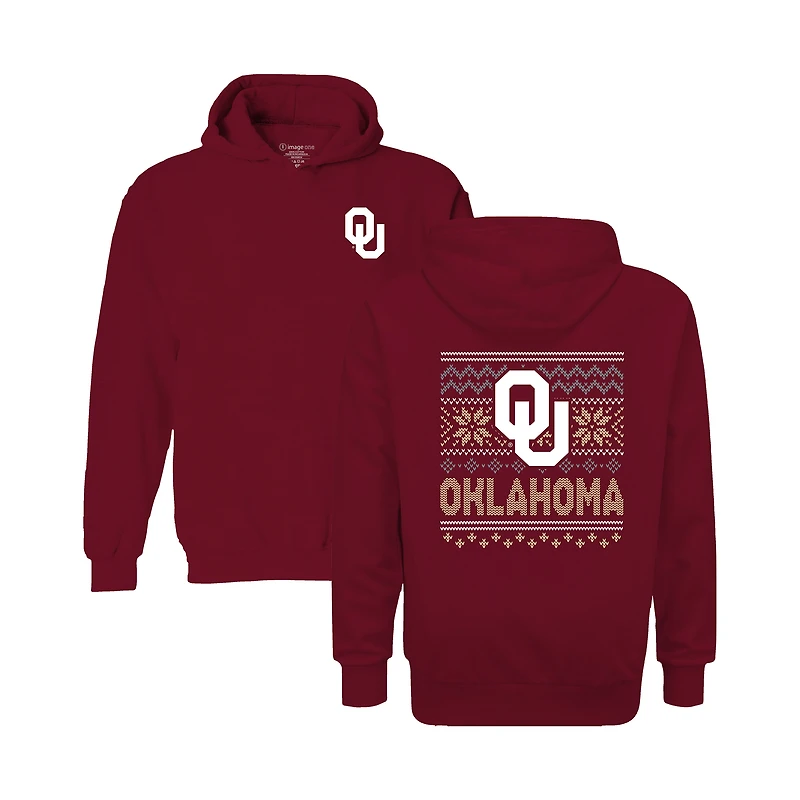 Youth  Crimson Oklahoma Sooners Classic Holiday Sweater Hoodie