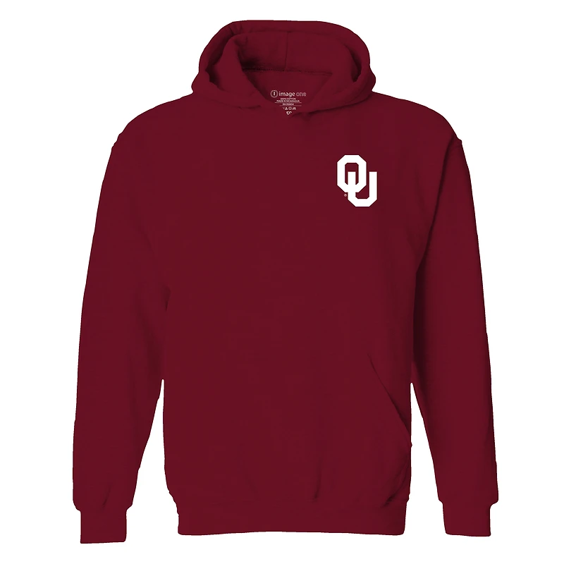 Sweat à capuche classique des Sooners de l'Oklahoma, couleur rouge cramoisi, pour les fêtes fin d'année