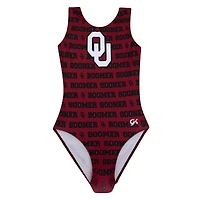 Youth Crimson Oklahoma Sooners Elite Spirit Leotard