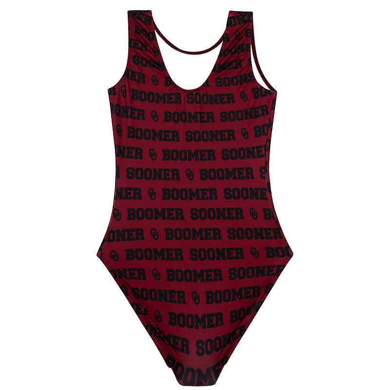 Youth Crimson Oklahoma Sooners Elite Spirit Leotard
