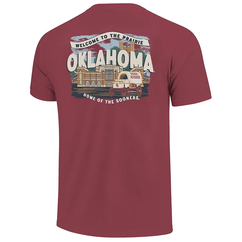 Youth Crimson Oklahoma Sooners Local Campus Scene T-Shirt