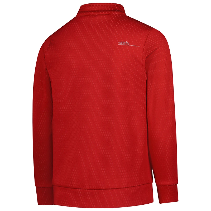 Youth Garb Crimson Oklahoma Sooners Sterling Long Sleeve Quarter-Zip Performance Top