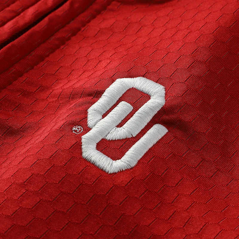 Haut de performance à manches longues et fermeture éclair quart tour pour jeunes Garb Crimson Oklahoma Sooners Sterling