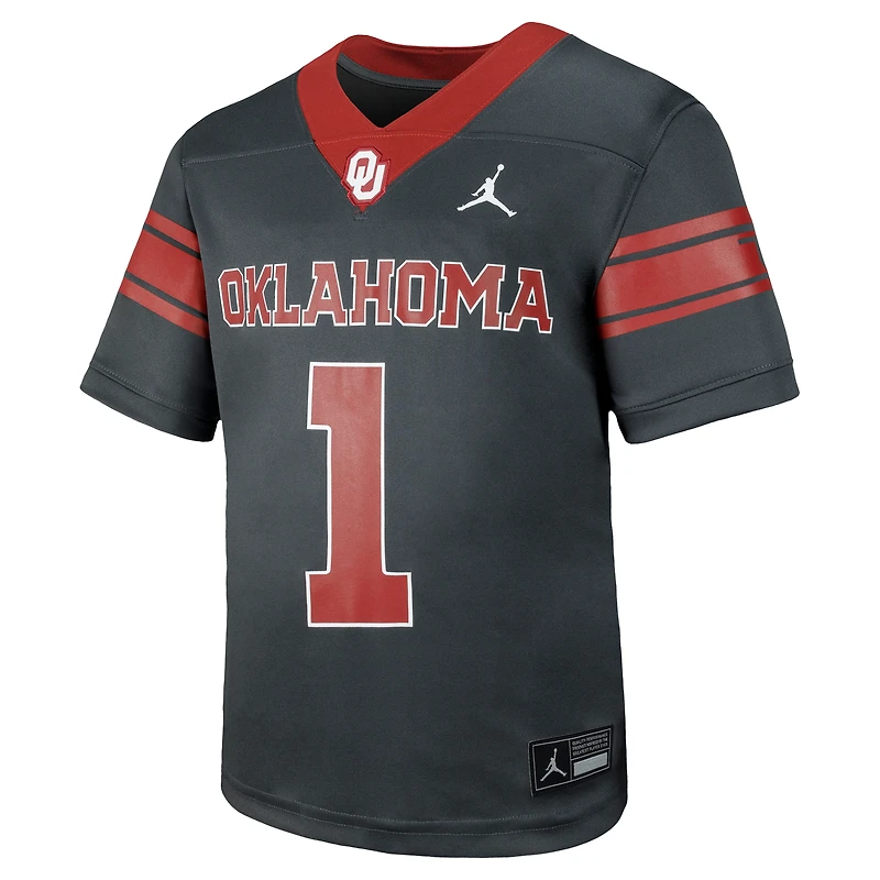 Youth Jordan Brand #1 White Oklahoma Sooners Untouchable Replica Game Jersey