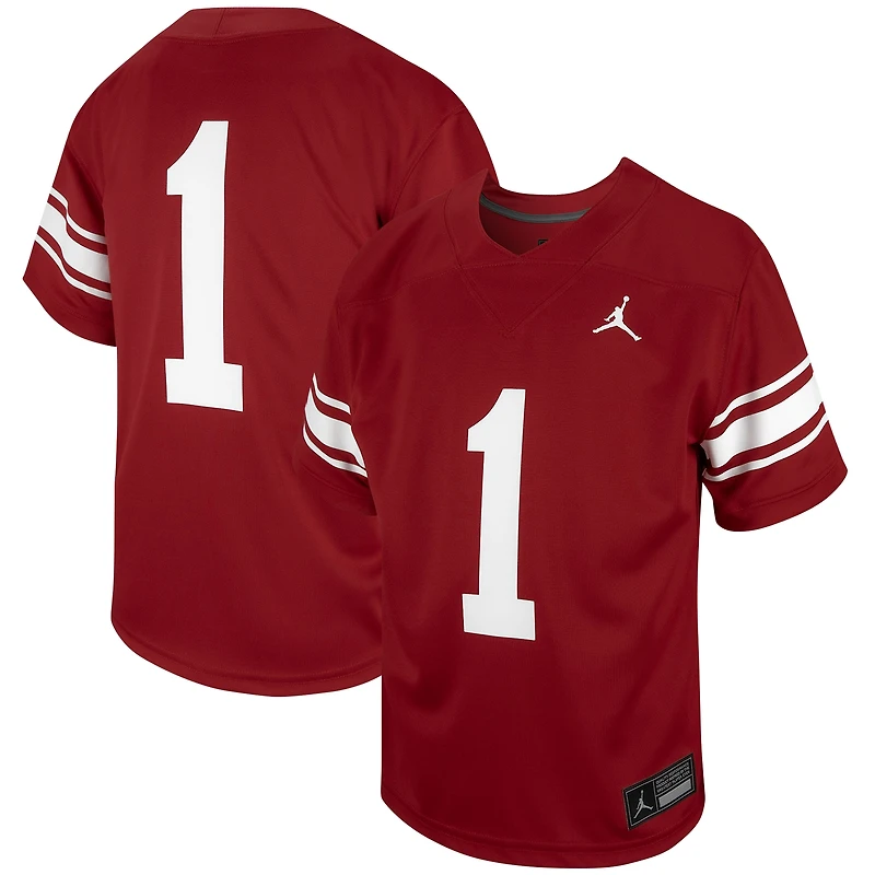 Maillot de jeu réplique Jordan Brand #1 Crimson Oklahoma Sooners Untouchable pour jeunes
