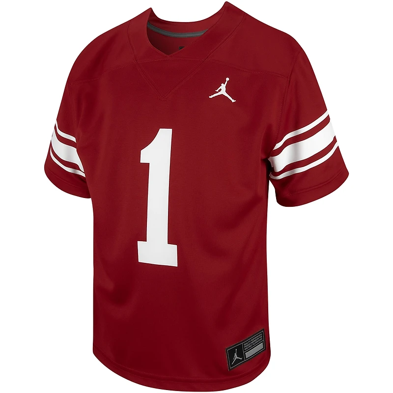 Maillot de jeu réplique Jordan Brand #1 Crimson Oklahoma Sooners Untouchable pour jeunes