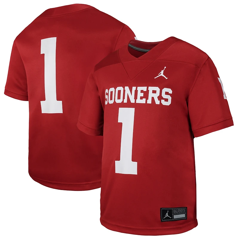 Maillot de match réplique Jordan Brand #1 Crimson Oklahoma Sooners Untouchable pour jeunes