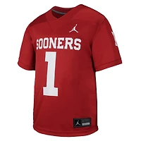 Maillot de match réplique Jordan Brand #1 Crimson Oklahoma Sooners Untouchable pour jeunes
