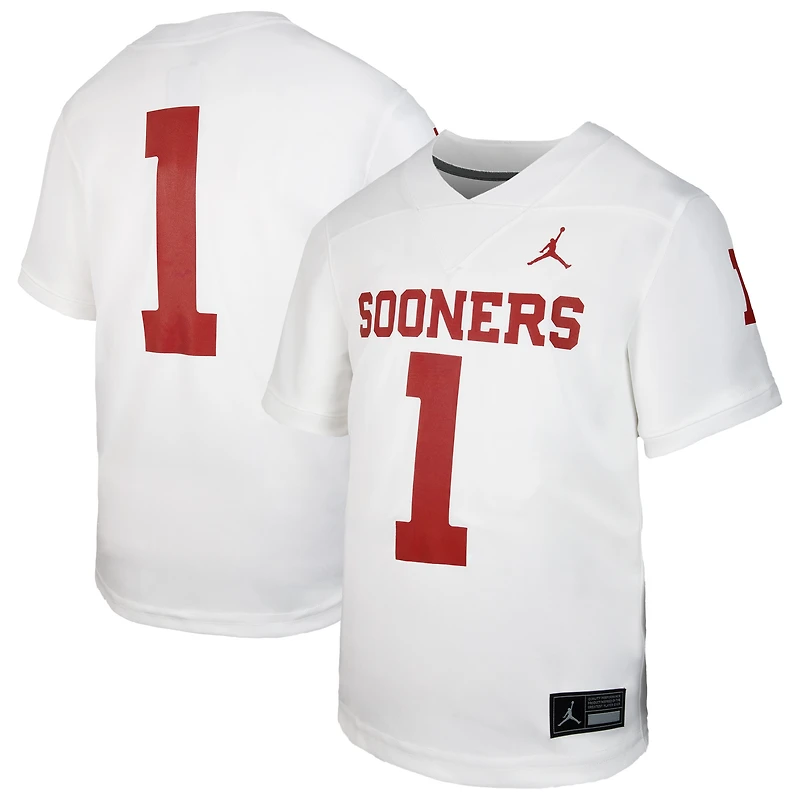 Maillot de jeu réplique Jordan Brand # Blanc des Oklahoma Sooners Untouchable pour jeunes