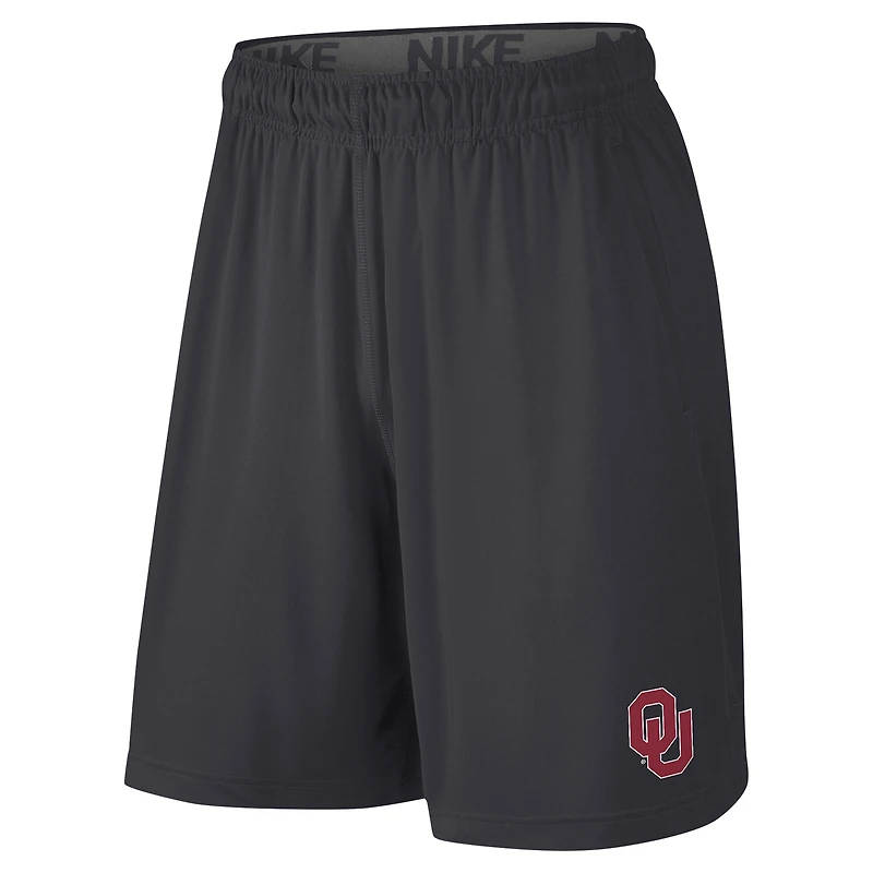 Youth Nike  Anthracite Oklahoma Sooners Fly Performance Shorts