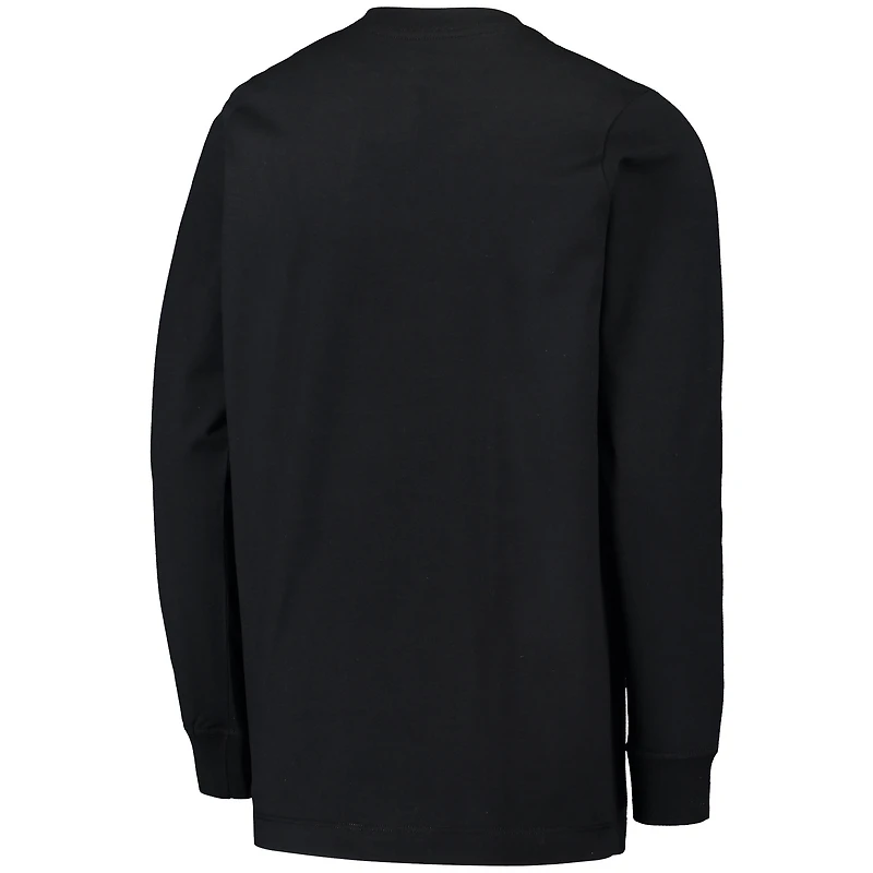 Youth Nike Black Oklahoma Sooners Arch & Logo 2-Hit Long Sleeve T-Shirt