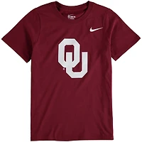 T-shirt à logo en coton cramoisi Oklahoma Sooners Nike pour jeune